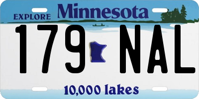 MN license plate 179NAL