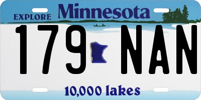 MN license plate 179NAN