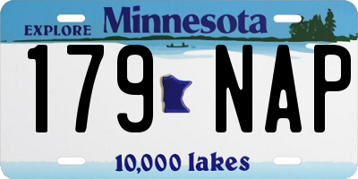 MN license plate 179NAP