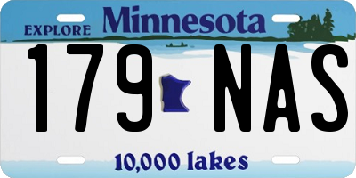 MN license plate 179NAS