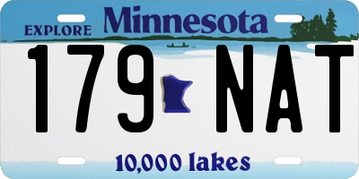 MN license plate 179NAT