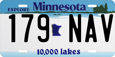 MN license plate 179NAV