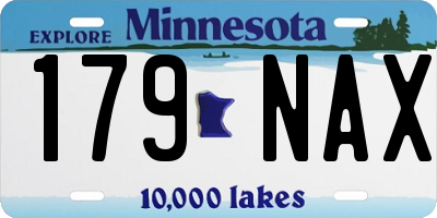 MN license plate 179NAX