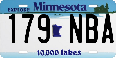 MN license plate 179NBA