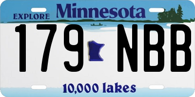MN license plate 179NBB