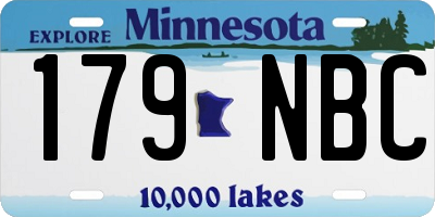 MN license plate 179NBC