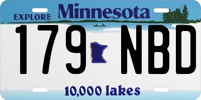 MN license plate 179NBD