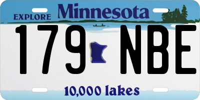 MN license plate 179NBE