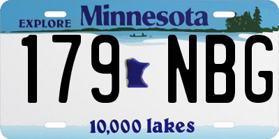 MN license plate 179NBG