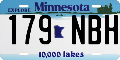 MN license plate 179NBH