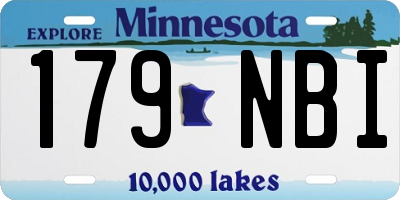 MN license plate 179NBI