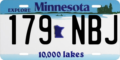 MN license plate 179NBJ
