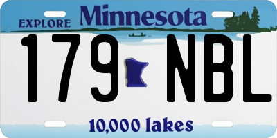 MN license plate 179NBL