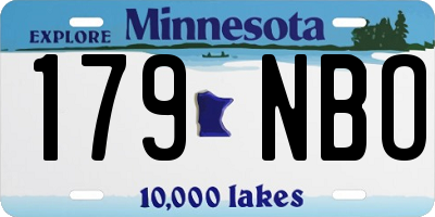 MN license plate 179NBO