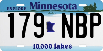 MN license plate 179NBP