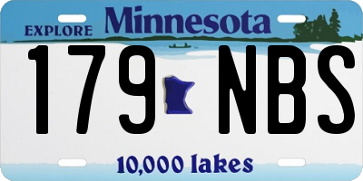MN license plate 179NBS