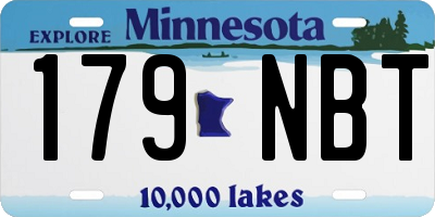 MN license plate 179NBT