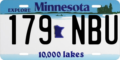 MN license plate 179NBU