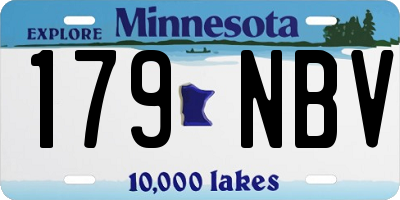 MN license plate 179NBV