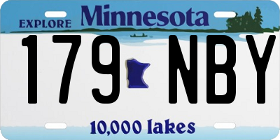 MN license plate 179NBY