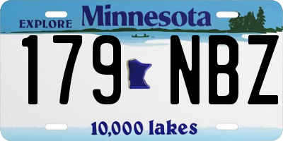 MN license plate 179NBZ
