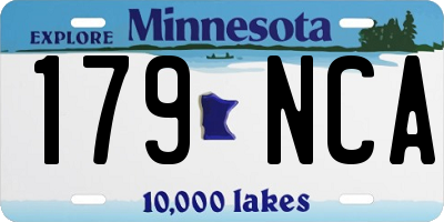 MN license plate 179NCA