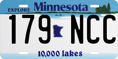 MN license plate 179NCC