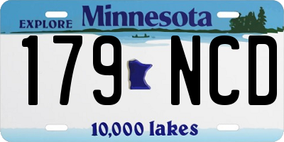 MN license plate 179NCD