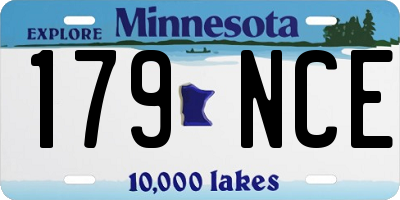 MN license plate 179NCE