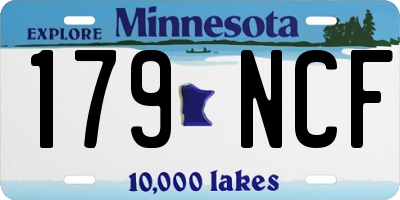 MN license plate 179NCF