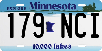 MN license plate 179NCI