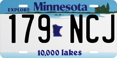 MN license plate 179NCJ