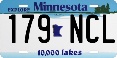 MN license plate 179NCL