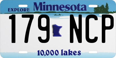 MN license plate 179NCP