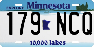 MN license plate 179NCQ