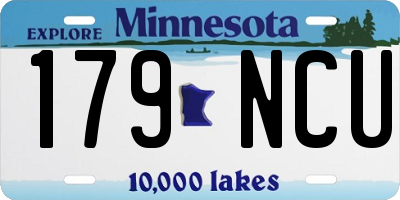 MN license plate 179NCU