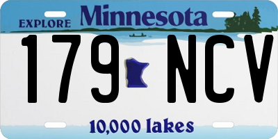 MN license plate 179NCV