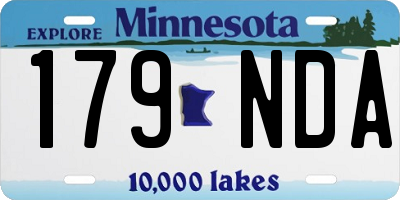 MN license plate 179NDA