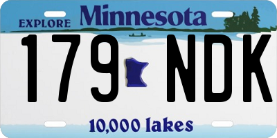 MN license plate 179NDK