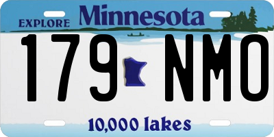 MN license plate 179NMO