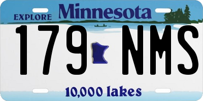 MN license plate 179NMS