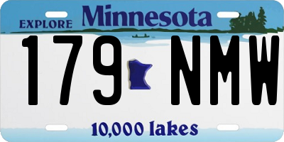 MN license plate 179NMW