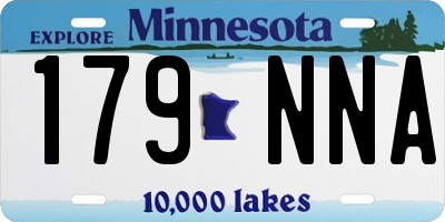MN license plate 179NNA