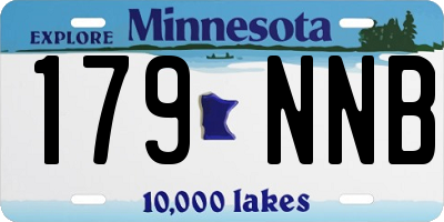MN license plate 179NNB