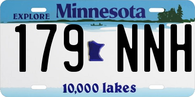 MN license plate 179NNH