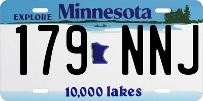 MN license plate 179NNJ