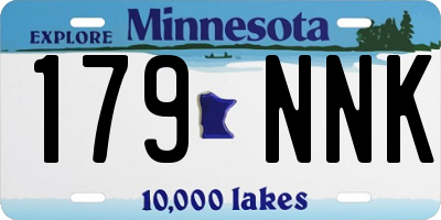 MN license plate 179NNK