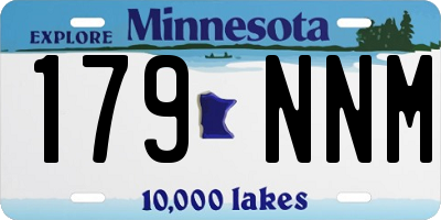 MN license plate 179NNM
