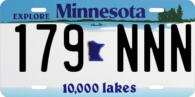 MN license plate 179NNN