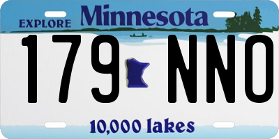 MN license plate 179NNO